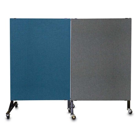 United Visual Products Enclosed Corkboard, 3 Door, 96"x48", 4" Fra UV3420-WHITE-BUFF